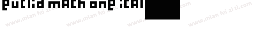 euclid math one Ital字体转换